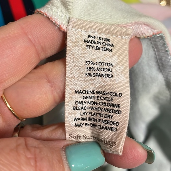 SOFT SURROUNDING women’s multi S/S striped stretch casual dress A line boho XS - Picture 6 of 9